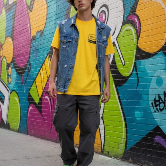 Gildan Wellington Recreation Coach Tee Yellow Regular - Picture 2 of 6